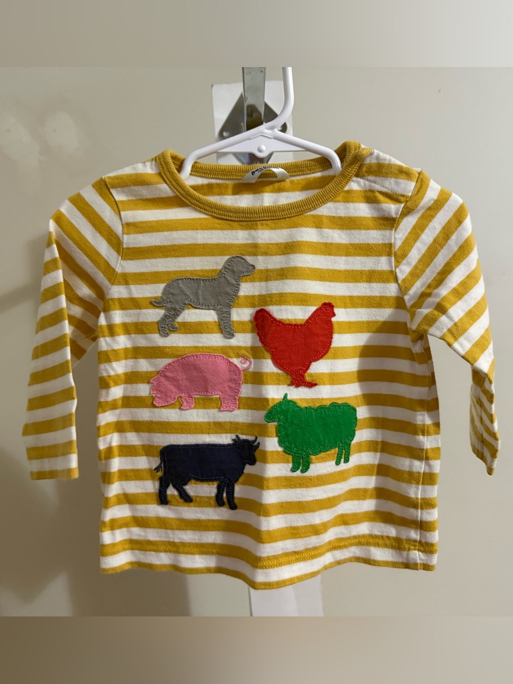 Baby Boden Farm Animal Apiqur Tee Shirt